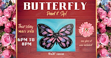 Immagine principale di Butterfly Paint and Sip at Market Vineyards! 