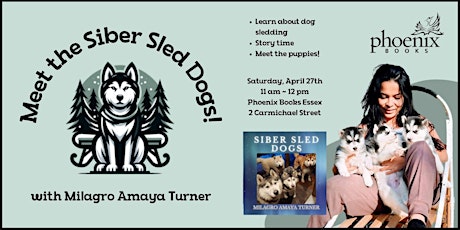 Meet the Siber Sled Dogs at Phoenix Books Essex!