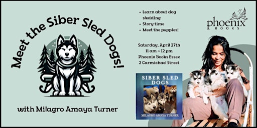 Imagem principal do evento Meet the Siber Sled Dogs at Phoenix Books Essex!