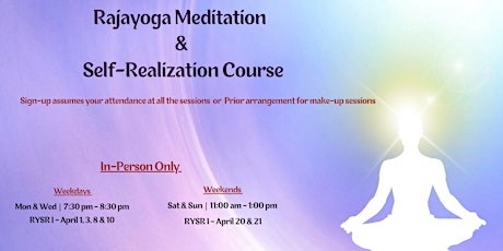 Rajayoga Meditation and Self-Realization Course primary image