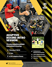 Adaptive Boxing Introduction Session for adaptive athletes primary image