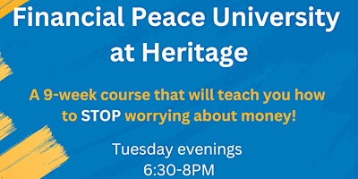 Imagem principal do evento Financial Peace University at Heritage