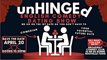 Imagem principal de unHINGEd: An English Comedy Dating Show - April 20th