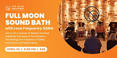 Primaire afbeelding van Full Moon Sound Bath with Love Frequency 528Hz