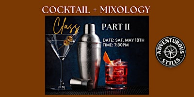 Imagen principal de Cocktail + Mixology Class - Part II