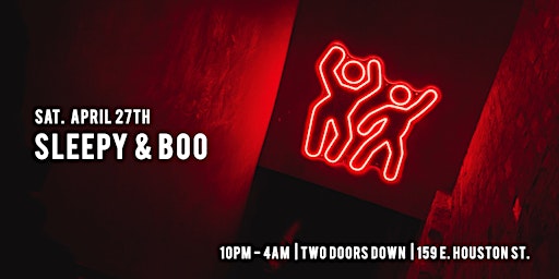 Hauptbild für Sleepy & Boo - Two Doors Down - Sat. April 27th - Free entry