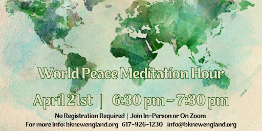 Image principale de World Peace Meditation Hour