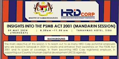 INSIGHTS INTO THE PSMB ACT 2001 SESSION 2024 (SIBU) primary image