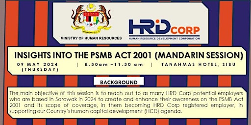 Immagine principale di INSIGHTS INTO THE PSMB ACT 2001 SESSION 2024 (SIBU) 