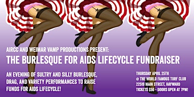 Imagem principal do evento AIRcc and Weimar Vamp  Productions Present:  The Burlesque for Lifecycle Fundraiser