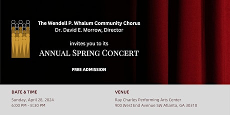 The Wendell P. Whalum Annual Spring Concert