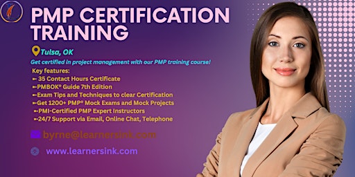 Primaire afbeelding van PMP Exam Prep Certification Training  Courses in Tulsa, OK