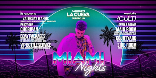 La Cueva Superclub Saturdays | SYDNEY | SAT 6 APR | MIAMI NIGHTS primary image