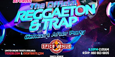 Reggaeton & Trap Concert After Party @ Spice Venue Downtown Hartford  4/20 primary image