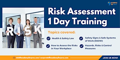 Primaire afbeelding van Risk Assessment 1 Day Training in Sydney on 19th Apr, 2024