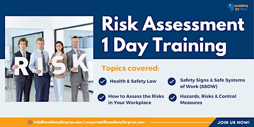 Primaire afbeelding van Risk Assessment 1 Day Training in Sydney on 20th May, 2024