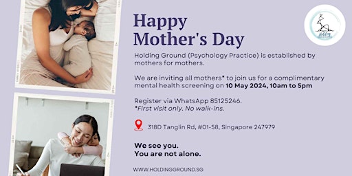 Empowering Mothers: Complimentary Mental Health Screening for Mothers primary image