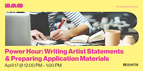 Power Hour: Writing Artist Statements & Preparing Application Materials