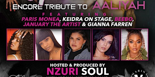 Image principale de BACK & FORTH Tribute to AALIYAH hosted by NZURI SOUL