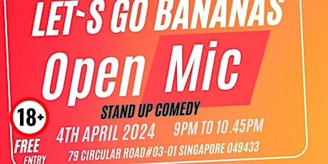 Imagem principal de Let`s Go Bananas Open Mic Stand Up Comedy