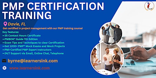 Primaire afbeelding van PMP Exam Prep Training Course in Davie, FL