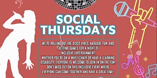 Primaire afbeelding van Social Thursdays for Individuals with learning disability