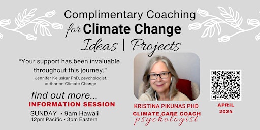 Primaire afbeelding van Complimentary Coaching for your climate  change idea or project