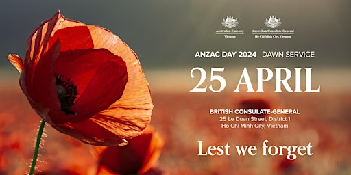 Hauptbild für ANZAC Day in Ho Chi Minh City 2024