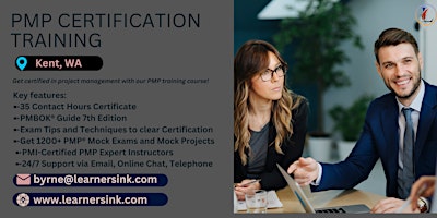 Primaire afbeelding van PMP Exam Prep Training Course in Kent, WA