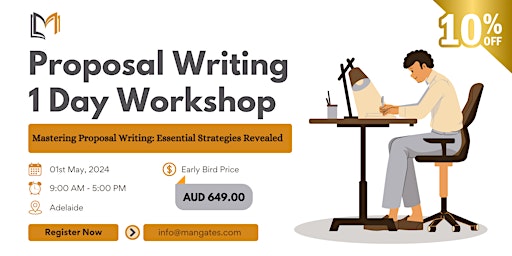 Proposal Writing 1 Day Training in Adelaide on May 01st 2024 primary image