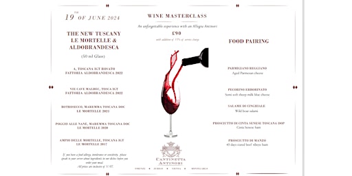 The New Tuscany Le Mortelle & Aldobrandesca wine masterclass primary image