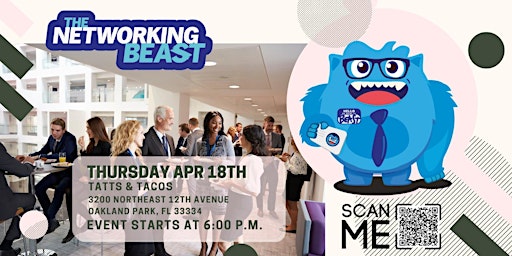 Primaire afbeelding van Networking Event & Business Card Exchange by The Networking Beast (FTL)