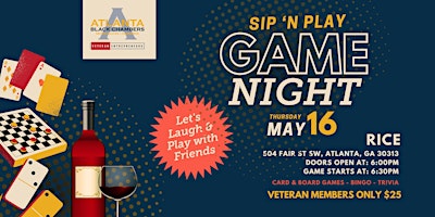 Sip + Play  The Veteran Entrepreneurs Experience primary image