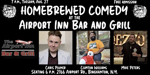 Imagem principal do evento Homebrewed Comedy at the Airport Inn Bar and Grill