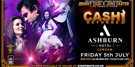 Imagem principal do evento Cash Returns - Europe's Number 1 Johnny Cash and June Carter Tribute Act