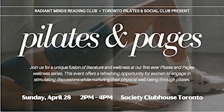 Radiant Minds Reading Club x Toronto Pilates Social Club