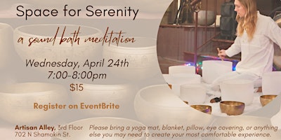 Immagine principale di Space for Serenity: A Sound Bath Meditation 