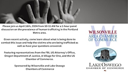 The Prevalance of Human Trafficking - Event on April 16th