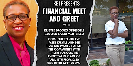 Financial  meet and greet with Kristle Brooks