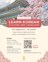 Imagem principal do evento Learn Korean Culture and Language
