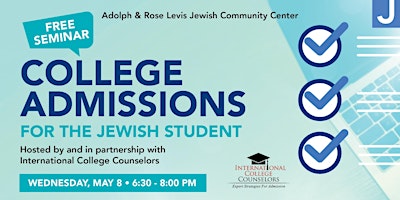 Primaire afbeelding van College Admissions for the Jewish Student