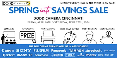 Hauptbild für Spring into Savings Sale at Dodd Camera Cincinnati