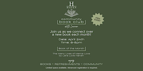 Wednesday Workshop: Haven Community Book Club (FREE)