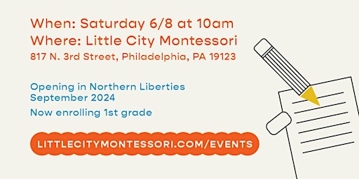 Hauptbild für Elementary Program Open House at Little City Montessori in NoLibs