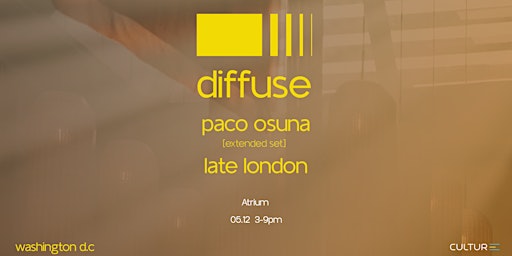Imagem principal do evento diffuse: Paco Osuna (Extended Set)