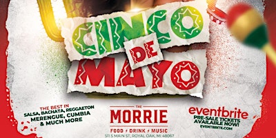 Image principale de The Official Cinco De Mayo Party at The Morrie- Royal Oak