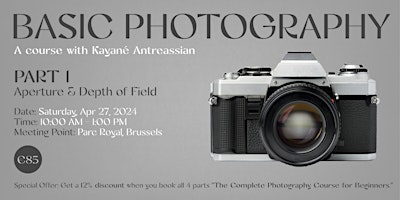 Imagem principal do evento Photography Course for Beginners: Aperture & Depth of Field