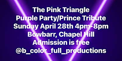 Primaire afbeelding van The Pink Triangle Purple Party/Prince Tribute