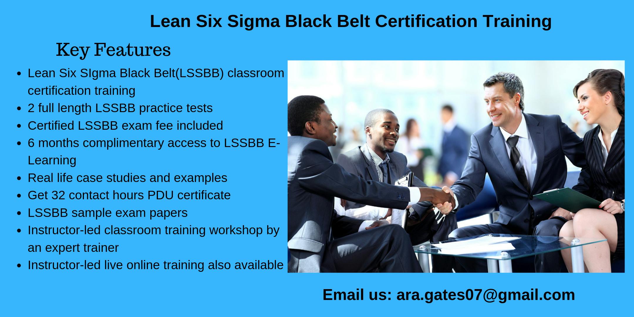 Lean Six Sigma Black Belt (LSSBB) Certification Course in Roswell, NM