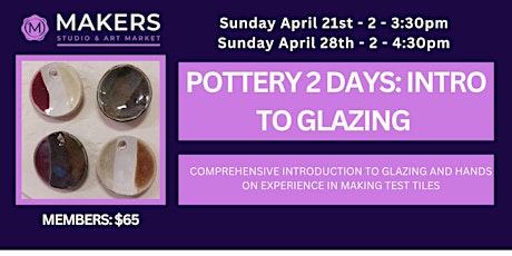 Pottery: 2 Day Introduction to Glazing